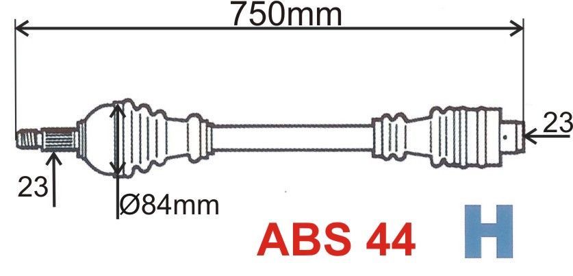 T5501 Z   =T2427 ABS POLOOSA R LAGUNA ABS 44 PRAVÁ